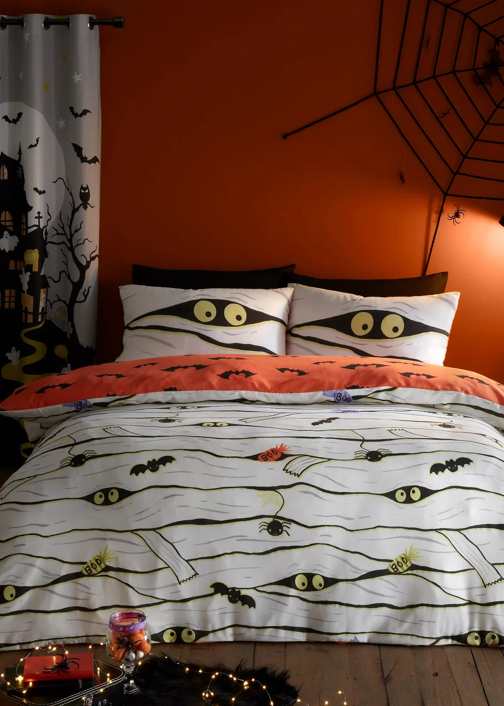 Bedlam Halloween Mummy Duvet Cover Set - Single Image 1