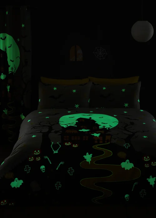 Bedlam Halloween Haunted House Duvet Cover Set - Single Image 2