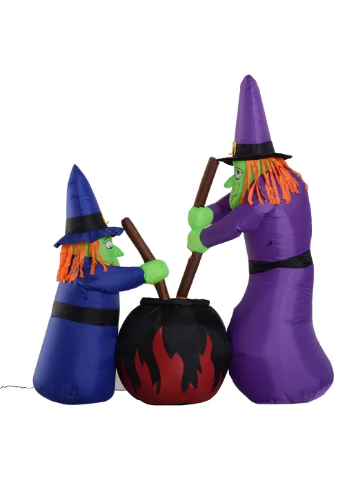 HOMCOM Inflatable Witches (170cm x 60cm x 180cm) - One Size Image 4