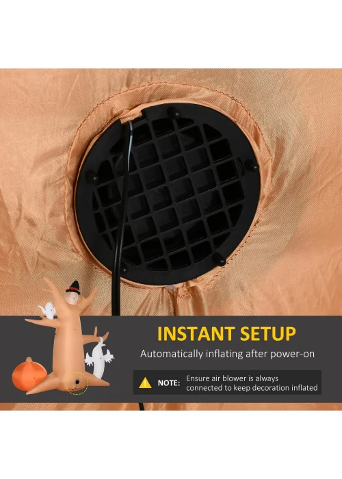 HOMCOM LED Inflatable Haunted Tree with Jack-o-lantern, Ghosts and Owl (8ft) - One Size Image 4