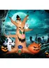 HOMCOM LED Inflatable Haunted Tree with Jack-o-lantern, Ghosts and Owl (8ft) - One Size Image 2