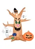 HOMCOM LED Inflatable Haunted Tree with Jack-o-lantern, Ghosts and Owl (8ft) - One Size Image 1
