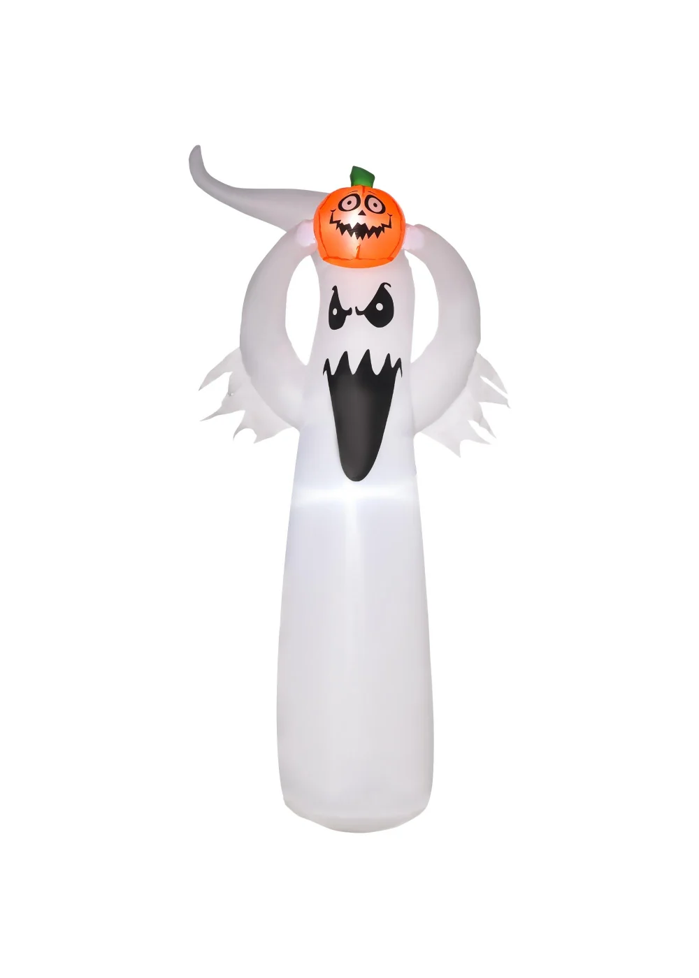 HOMCOM LED Inflatable Floating Ghost & Pumpkin Party (80cm x 40cm x 180cm) - One Size Image 1