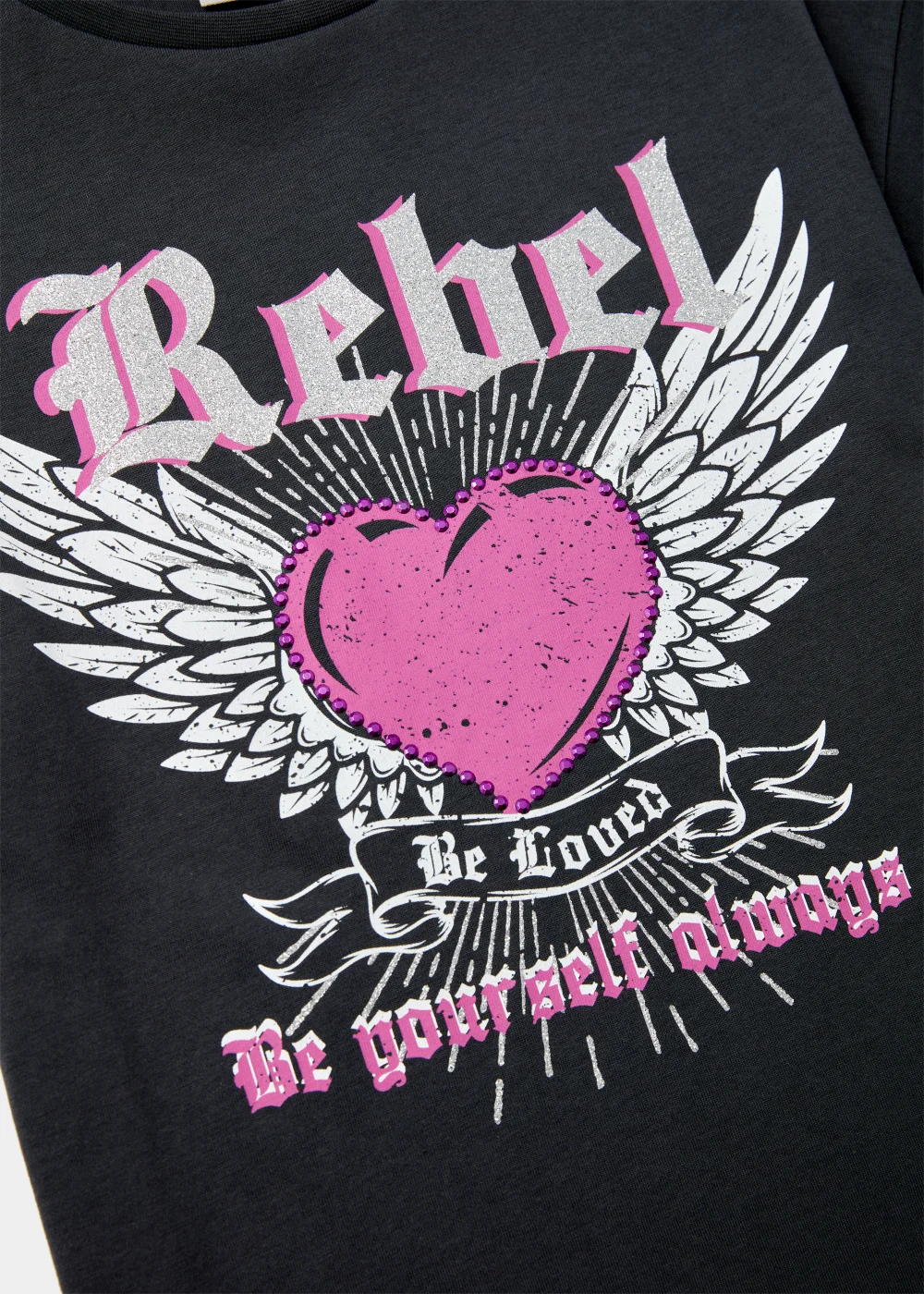 Girls Grey Rebel T-Shirt (4-13yrs) - Age 4 Years Image 2