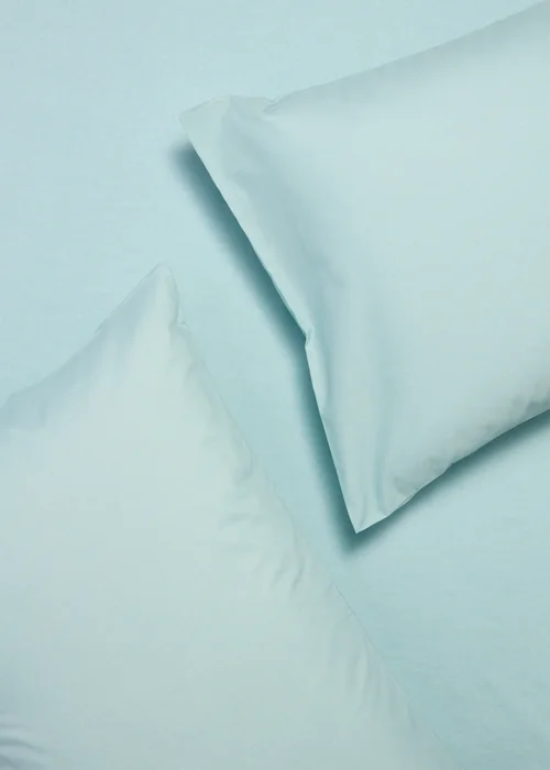 2 Pack Blue Polycotton Housewife Pillowcases Image 1