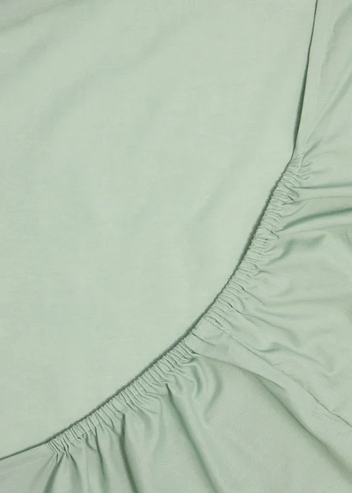 Green Polycotton Fitted Bed Sheet (144 Thread Count) - Single Image 2