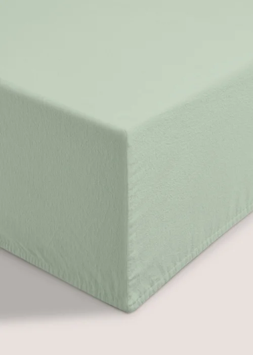 Green Polycotton Fitted Bed Sheet (144 Thread Count) - Single Image 1