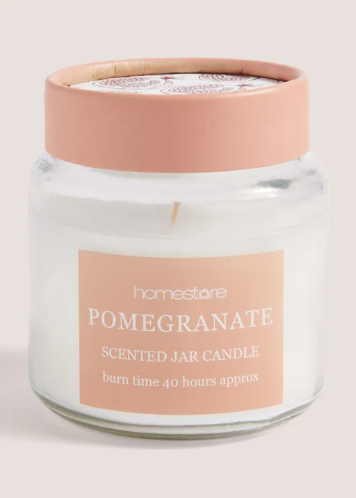 Pomegranate Scented Jar Candle Image 1