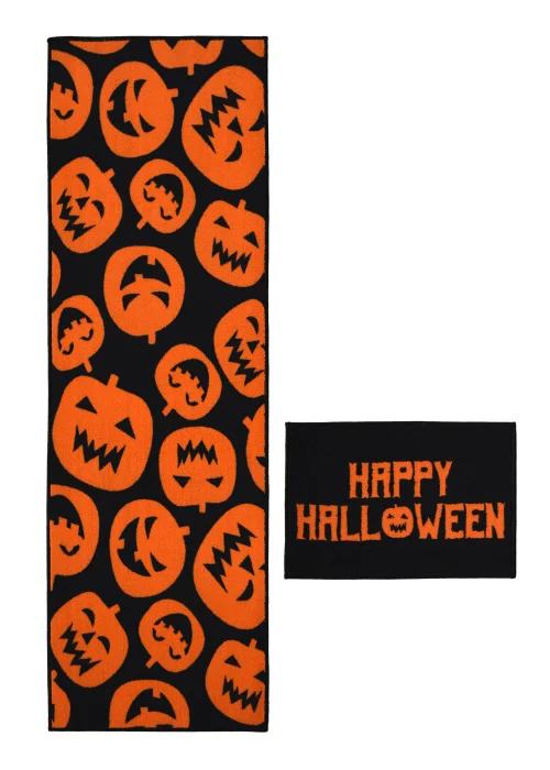 Relay Spooky Pumpkin Runner & Door Mat Set - 57 X 150 (57 X 40) Image 1