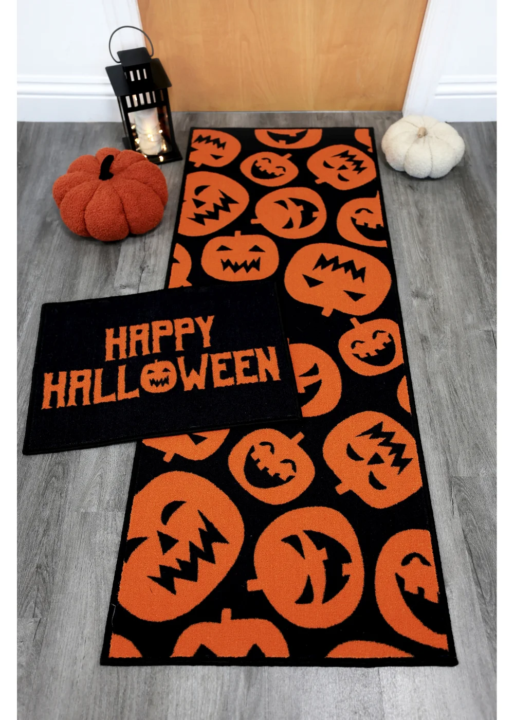 Relay Spooky Pumpkin Runner & Door Mat Set - 57 X 150 (57 X 40) Image 5