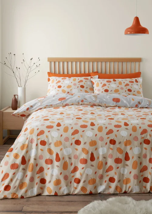 Catherine Lansfield Brushed Autumn Gonks Duvet Cover Set - Single Image 2