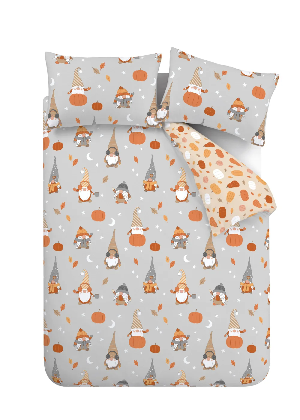 Catherine Lansfield Brushed Autumn Gonks Duvet Cover Set - Single Image 5