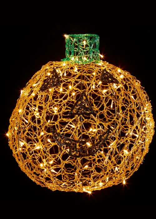 Premier Decorations Soft Acrylic Pumpkin with Warm White LEDs (60cm) - One Size Image 1
