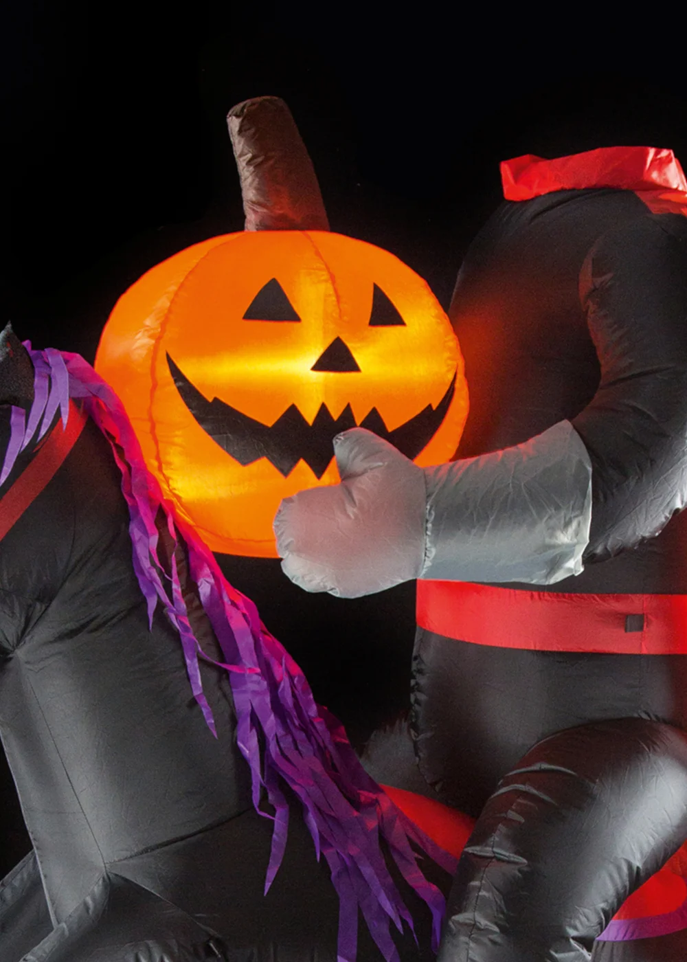 Premier Decorations 2m Lit Inflatable Headless Horseman - One Size Image 3