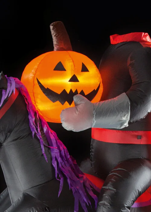 Premier Decorations 2m Lit Inflatable Headless Horseman - One Size Image 3