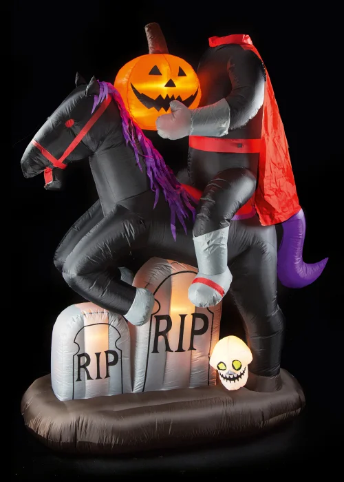 Premier Decorations 2m Lit Inflatable Headless Horseman - One Size Image 2
