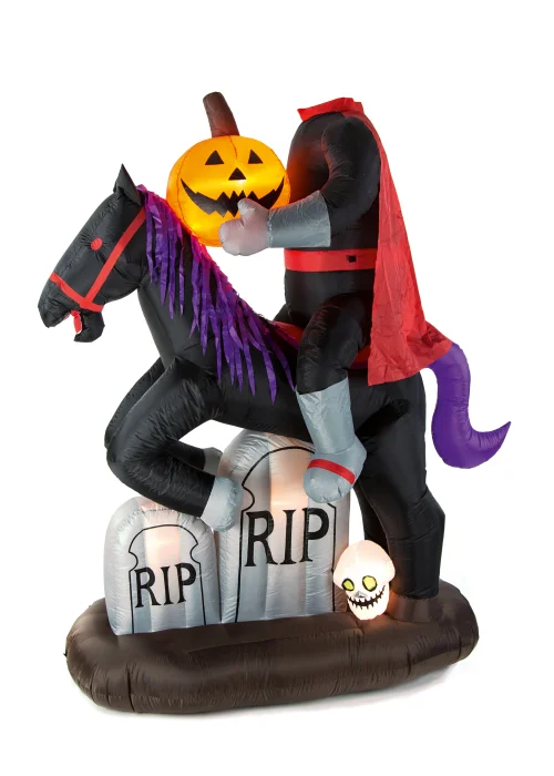 Premier Decorations 2m Lit Inflatable Headless Horseman - One Size Image 1
