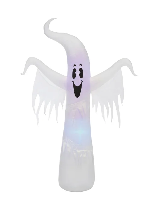 Premier Decorations Lit Inflatable Ghost with Colour Changing LEDs (180cm) - One Size Image 1