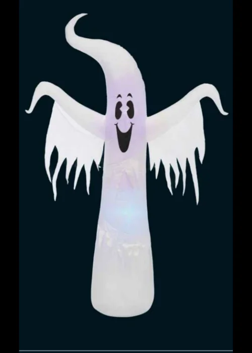 Premier Decorations Lit Inflatable Ghost with Colour Changing LEDs (180cm) - One Size Image 2