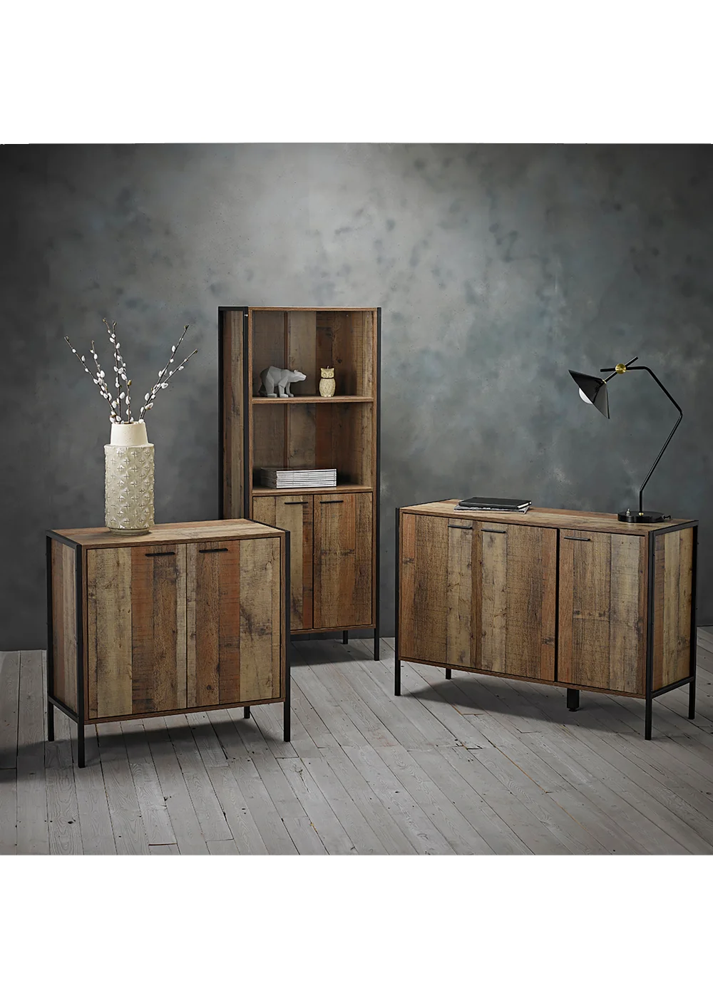 LPD Furniture Hoxton Sideboard 3 Door (800x400x1166mm) - One Size Image 3