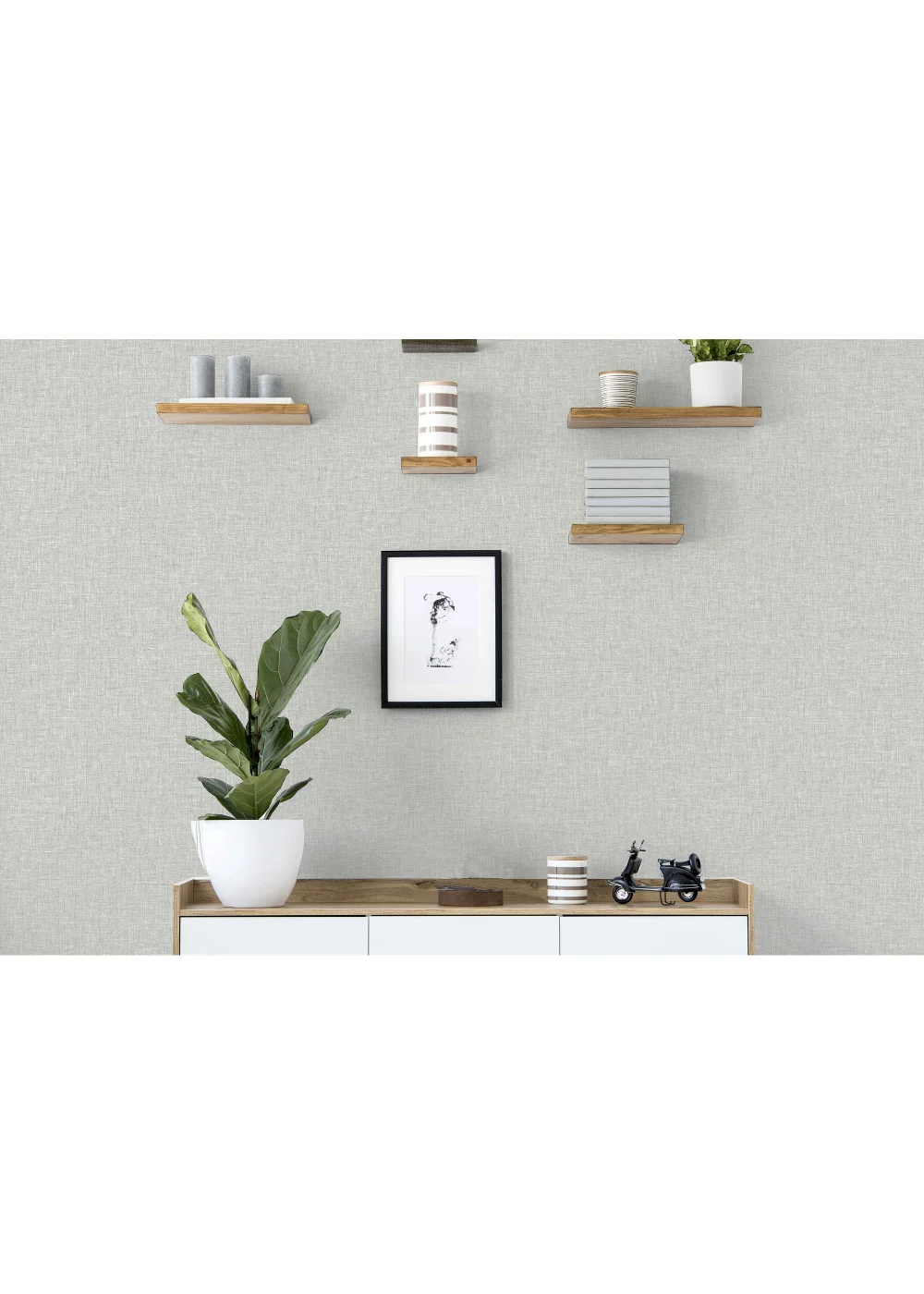 Arthouse Linen Texture Wallpaper - One Size Image 4