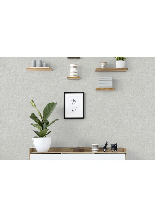 Arthouse Linen Texture Wallpaper - One Size Image 4