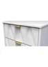 Ready Assembled Prism 2 Drawer Bedside Table - One Size Image 4