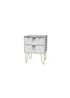 Ready Assembled Prism 2 Drawer Bedside Table - One Size Image 3