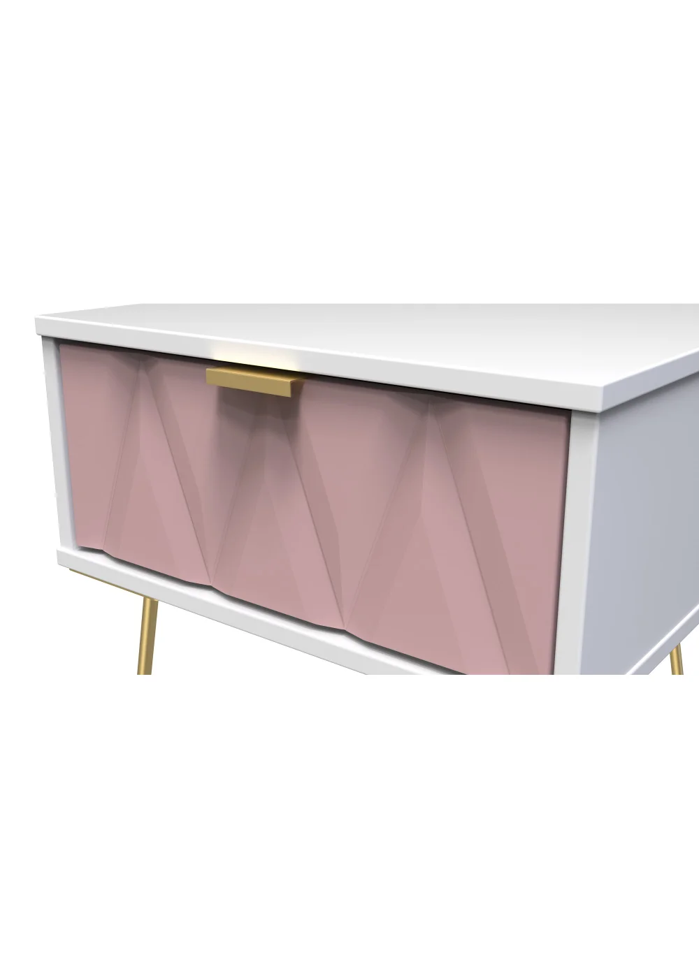 Swift Prism 1 Drawer Bedside Table (41cm x 39.5cm x 45cm) - One Size Image 4