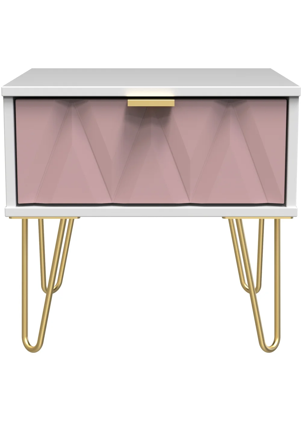 Swift Prism 1 Drawer Bedside Table (41cm x 39.5cm x 45cm) - One Size Image 1