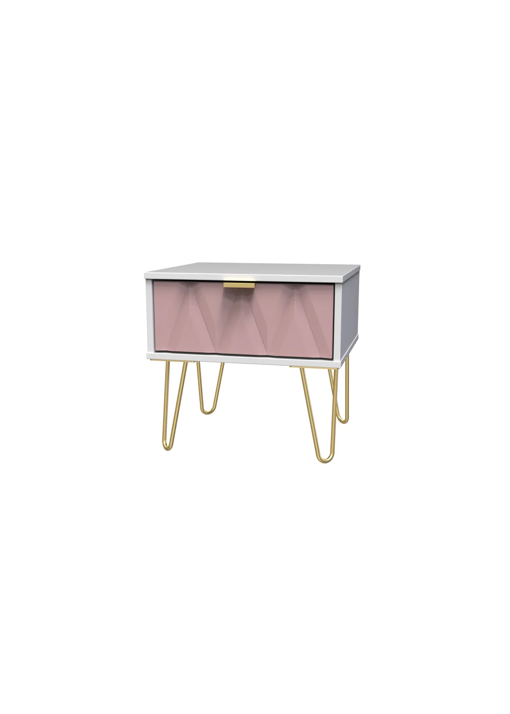 Swift Prism 1 Drawer Bedside Table (41cm x 39.5cm x 45cm) - One Size Image 3