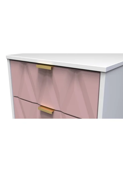 Swift Prism 2 Drawer Bedside Table (50.5cm x 41.5cm x 39.5cm) - One Size Image 4