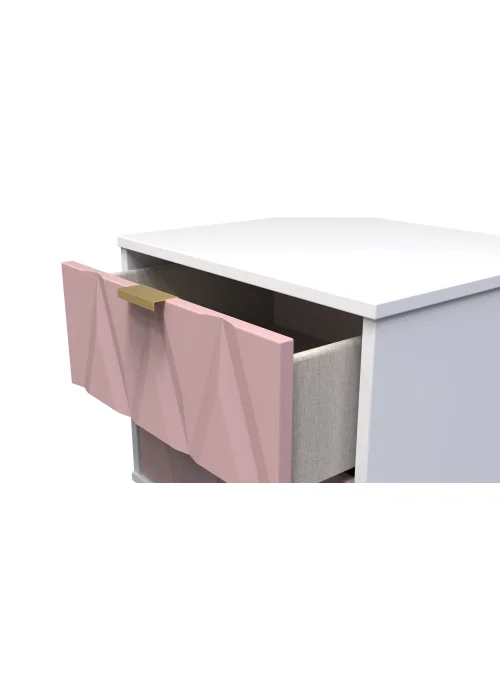 Swift Prism 2 Drawer Bedside Table (50.5cm x 41.5cm x 39.5cm) - One Size Image 2