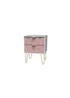 Swift Prism 2 Drawer Bedside Table (50.5cm x 41.5cm x 39.5cm) - One Size Image 3