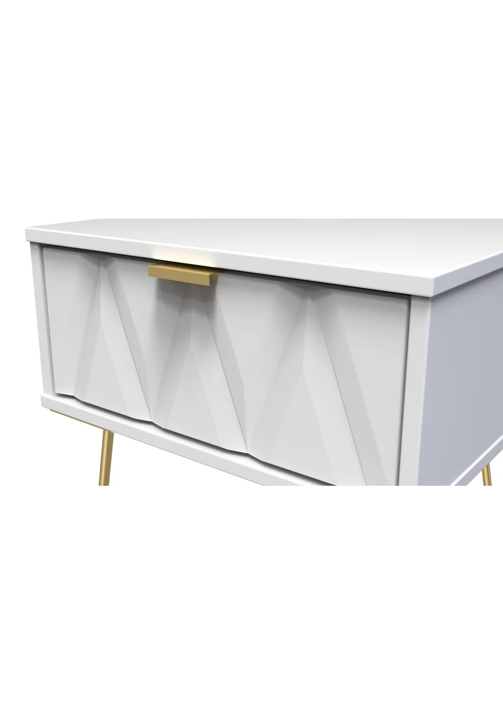 Swift Prism 1 Drawer Bedside Table (41cm x 39.5cm x 45cm) - One Size Image 4