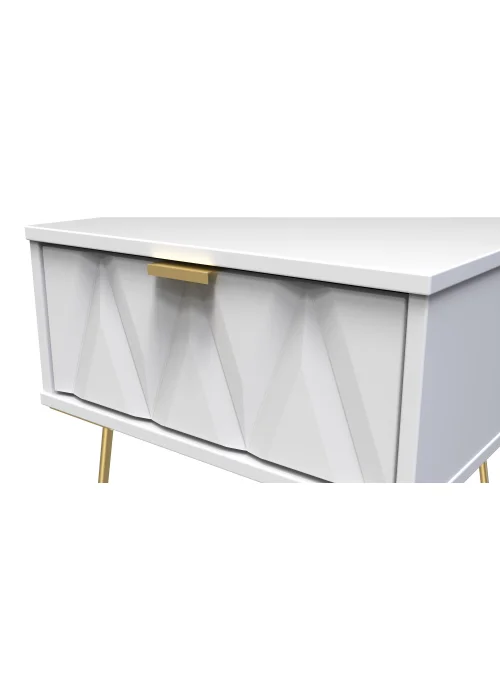 Swift Prism 1 Drawer Bedside Table (41cm x 39.5cm x 45cm) - One Size Image 4