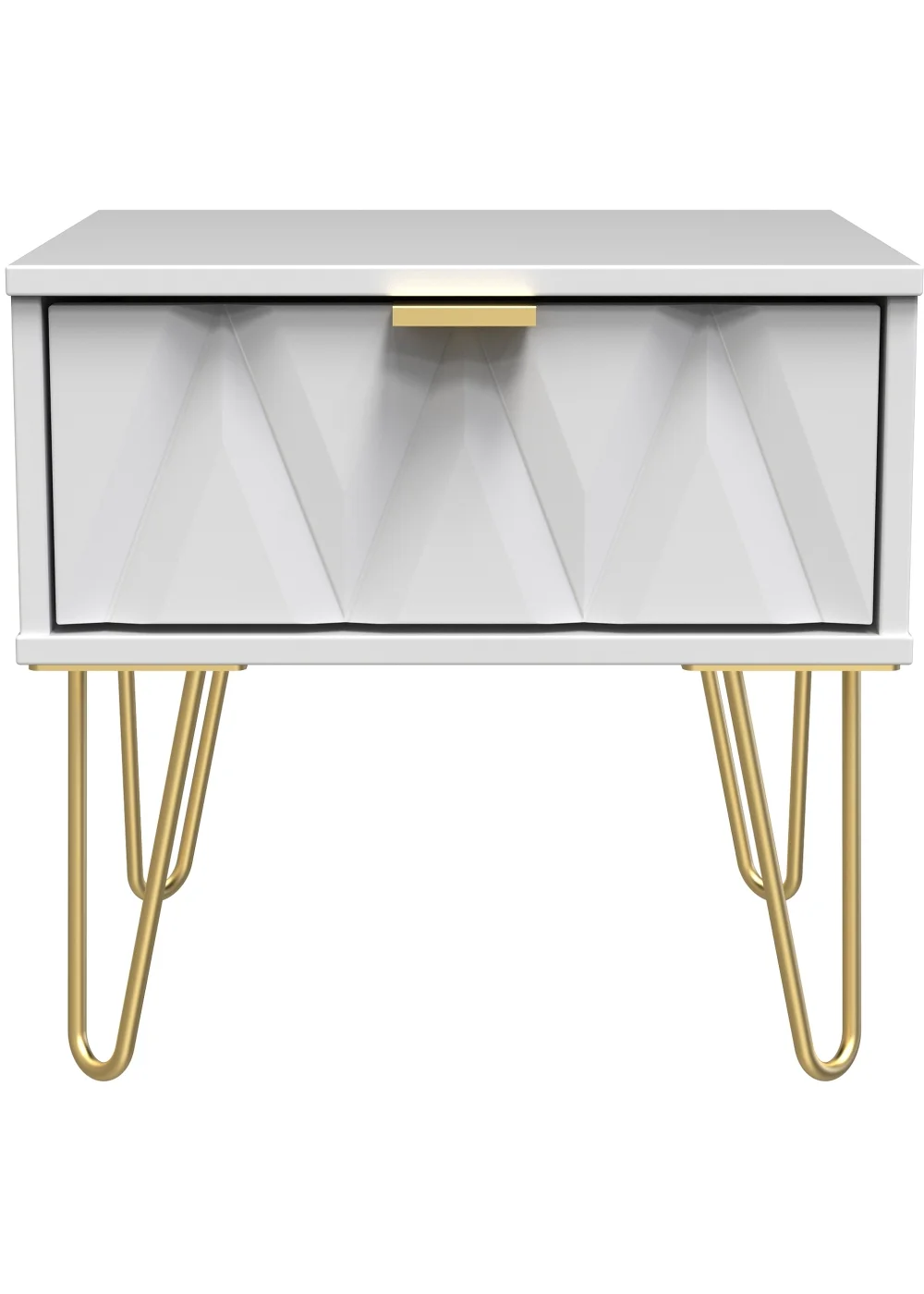 Swift Prism 1 Drawer Bedside Table (41cm x 39.5cm x 45cm) - One Size Image 1