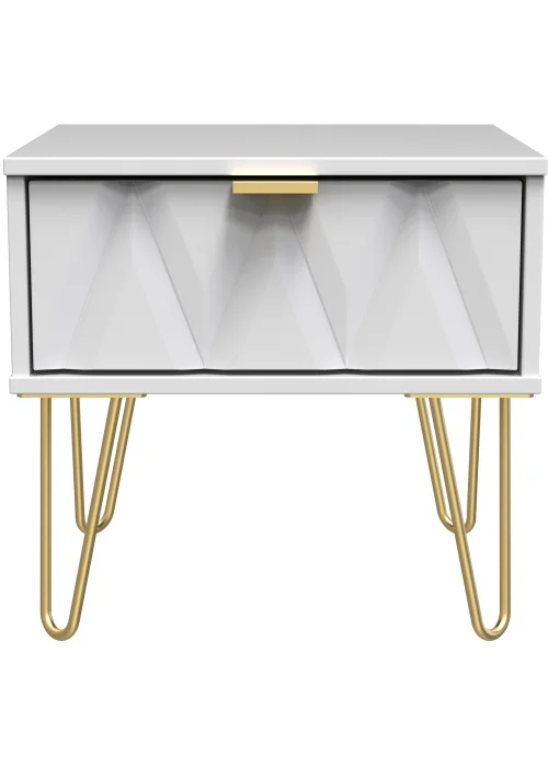 Swift Prism 1 Drawer Bedside Table (41cm x 39.5cm x 45cm) - One Size Image 1
