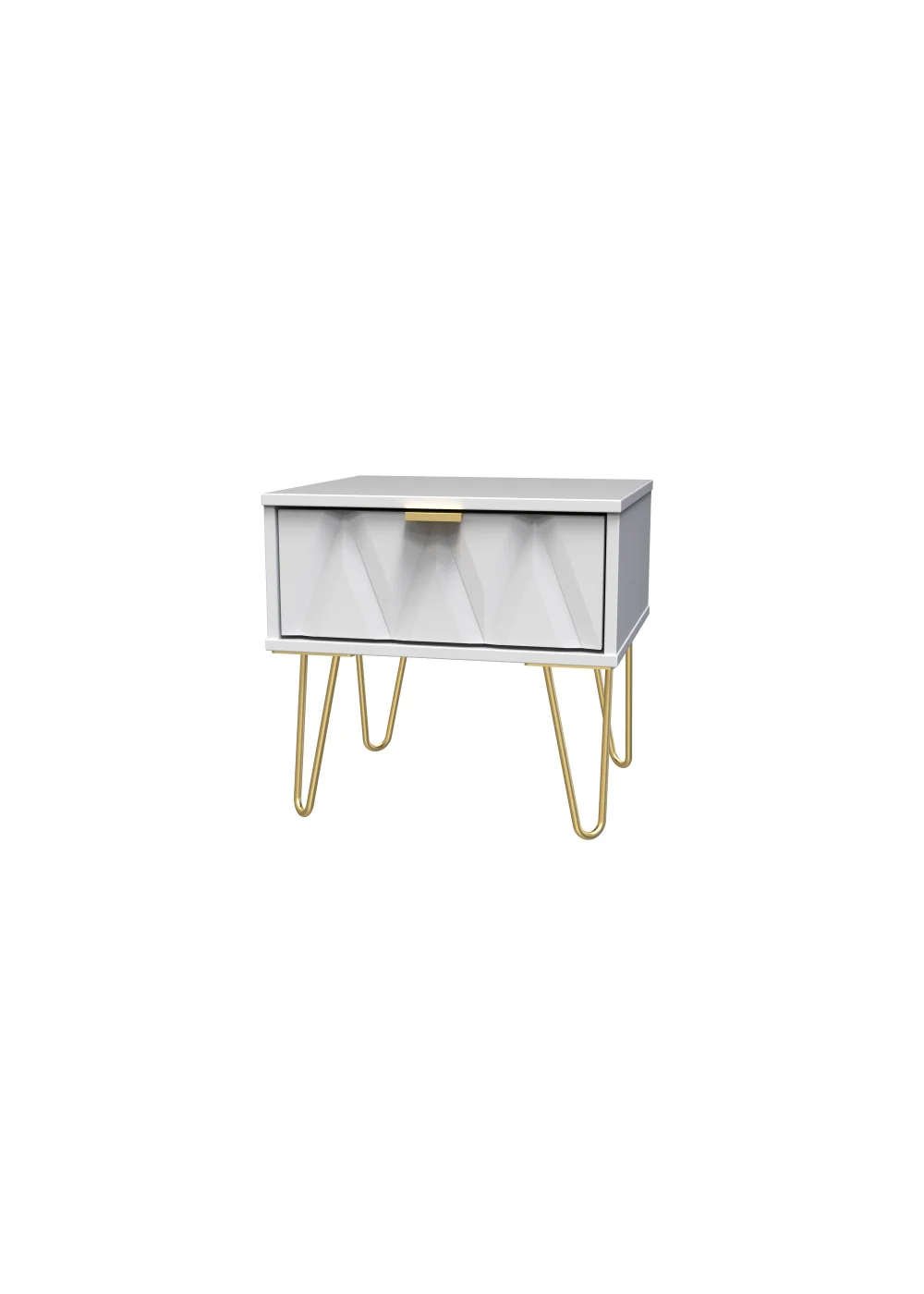 Swift Prism 1 Drawer Bedside Table (41cm x 39.5cm x 45cm) - One Size Image 3