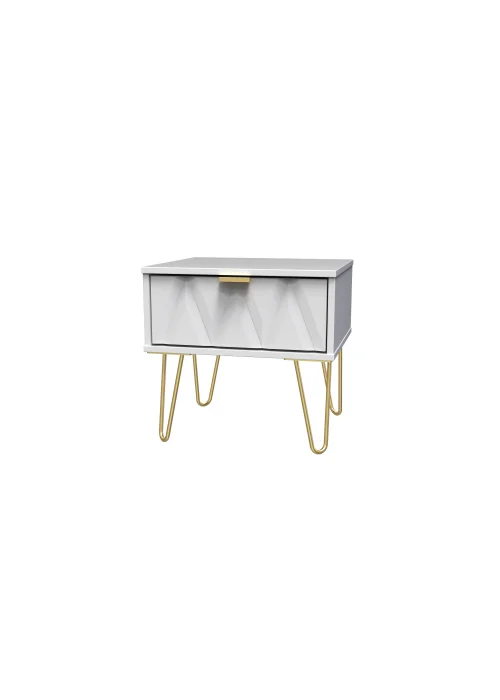 Swift Prism 1 Drawer Bedside Table (41cm x 39.5cm x 45cm) - One Size Image 3