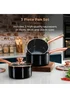 Tower Linear Rose Gold 3 Piece Saucepan Set - One Size Image 3