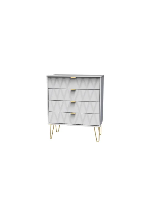 Ready Assembled Prism 4 Drawer Chest - One Size Image 3