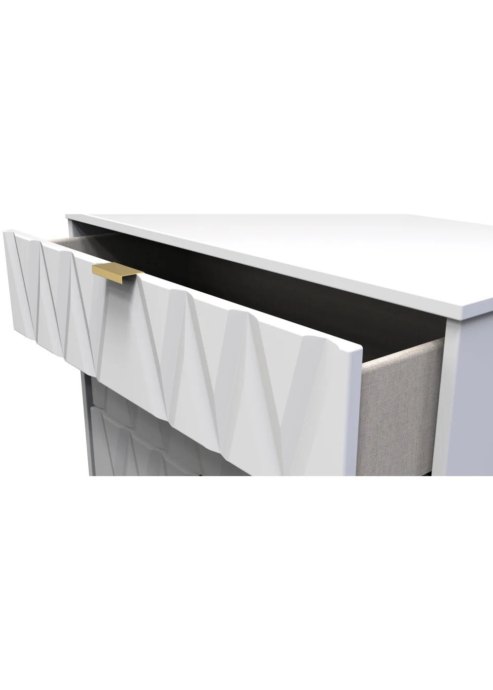 Ready Assembled Prism 4 Drawer Chest - One Size Image 2