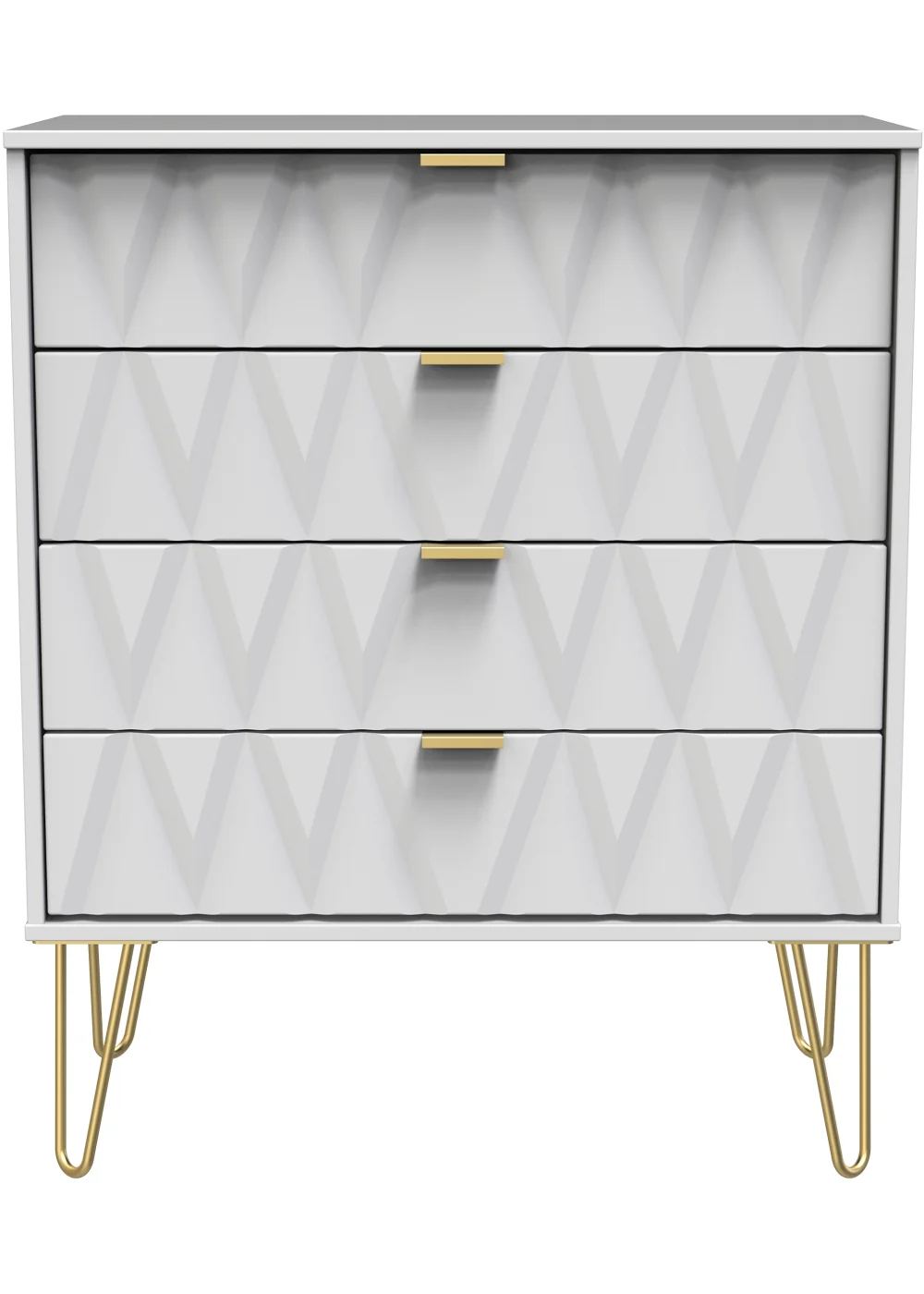 Ready Assembled Prism 4 Drawer Chest - One Size Image 1