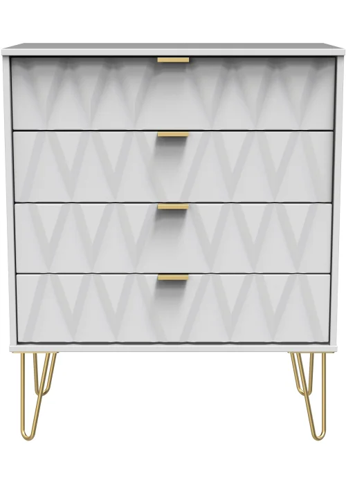 Ready Assembled Prism 4 Drawer Chest - One Size Image 1