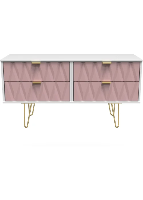 Swift Prism 4 Drawer End of Bed Chest (50.5cm x 41.5cm x 112cm) - One Size Image 1