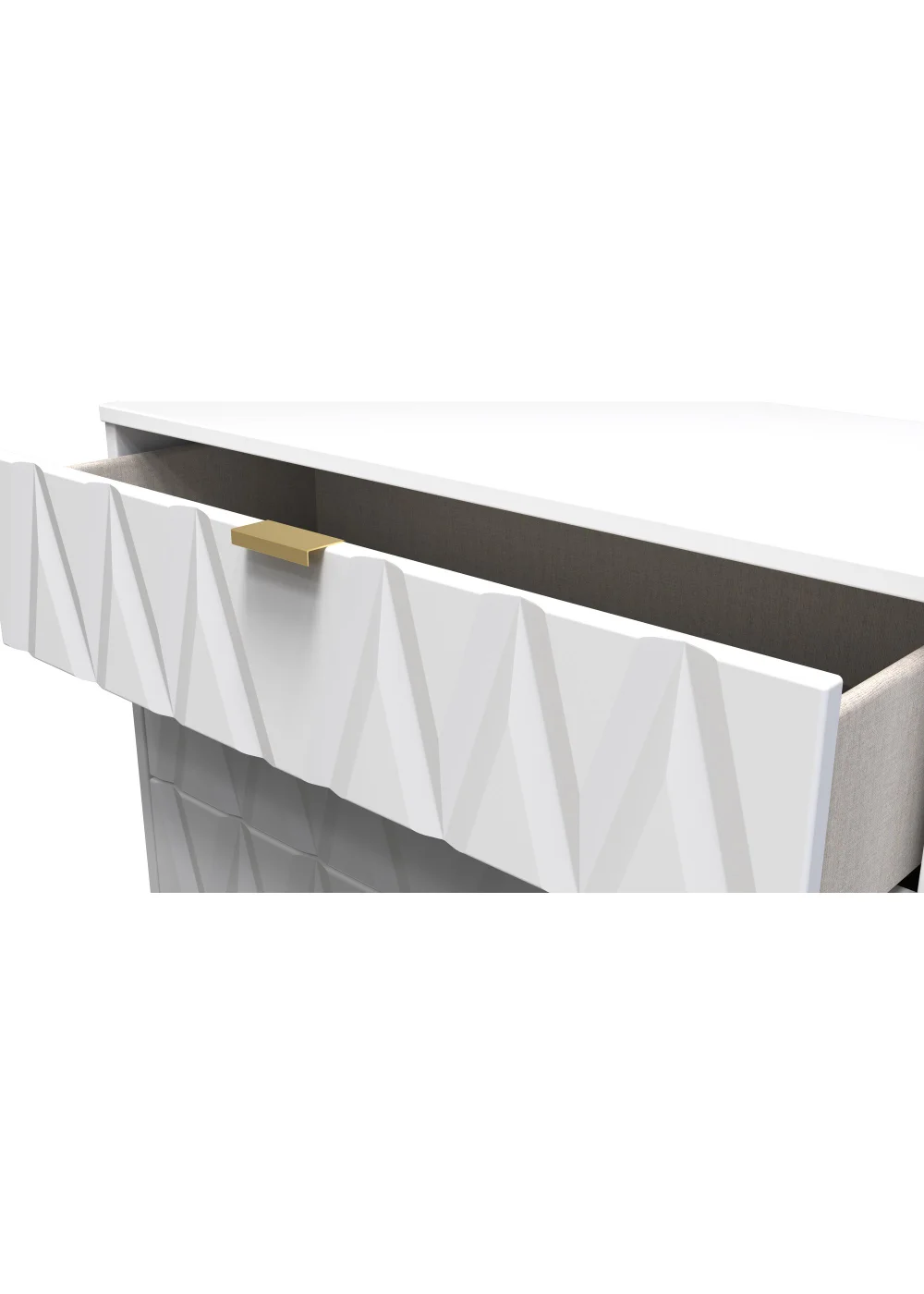 Ready Assembled Prism 3 Drawer Chest - One Size Image 5