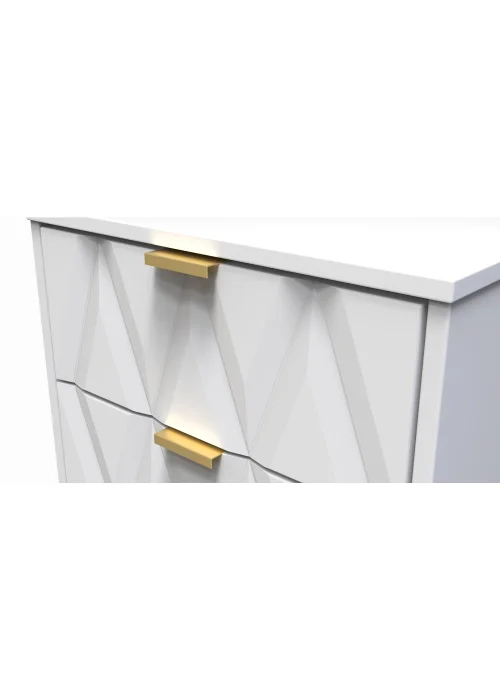 Swift Prism 5 Drawer Bedside Cabinet (107.5cm x 41.5cm x 39.5cm) - One Size Image 4