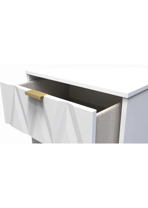 Swift Prism 5 Drawer Bedside Cabinet (107.5cm x 41.5cm x 39.5cm) - One Size Image 5