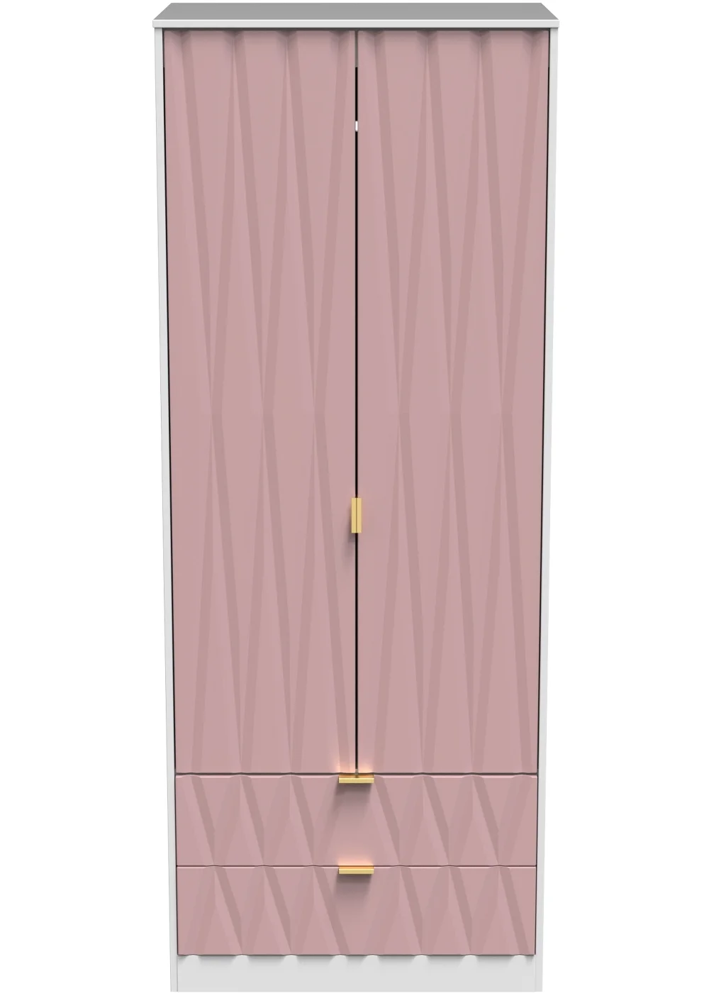 Swift Prism 2 Door 2 Drawer Wardrobe (197cm x 53cm x 74cm) - One Size Image 1